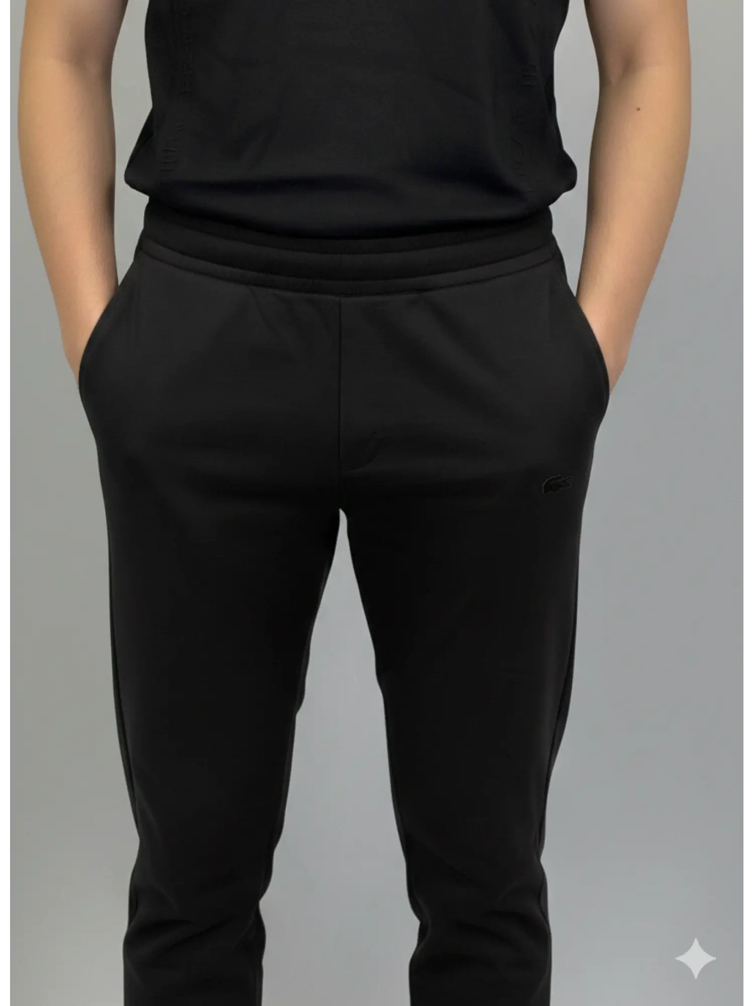 Garson Boy Siyah Lacoste Baskılı Eşofman Altı