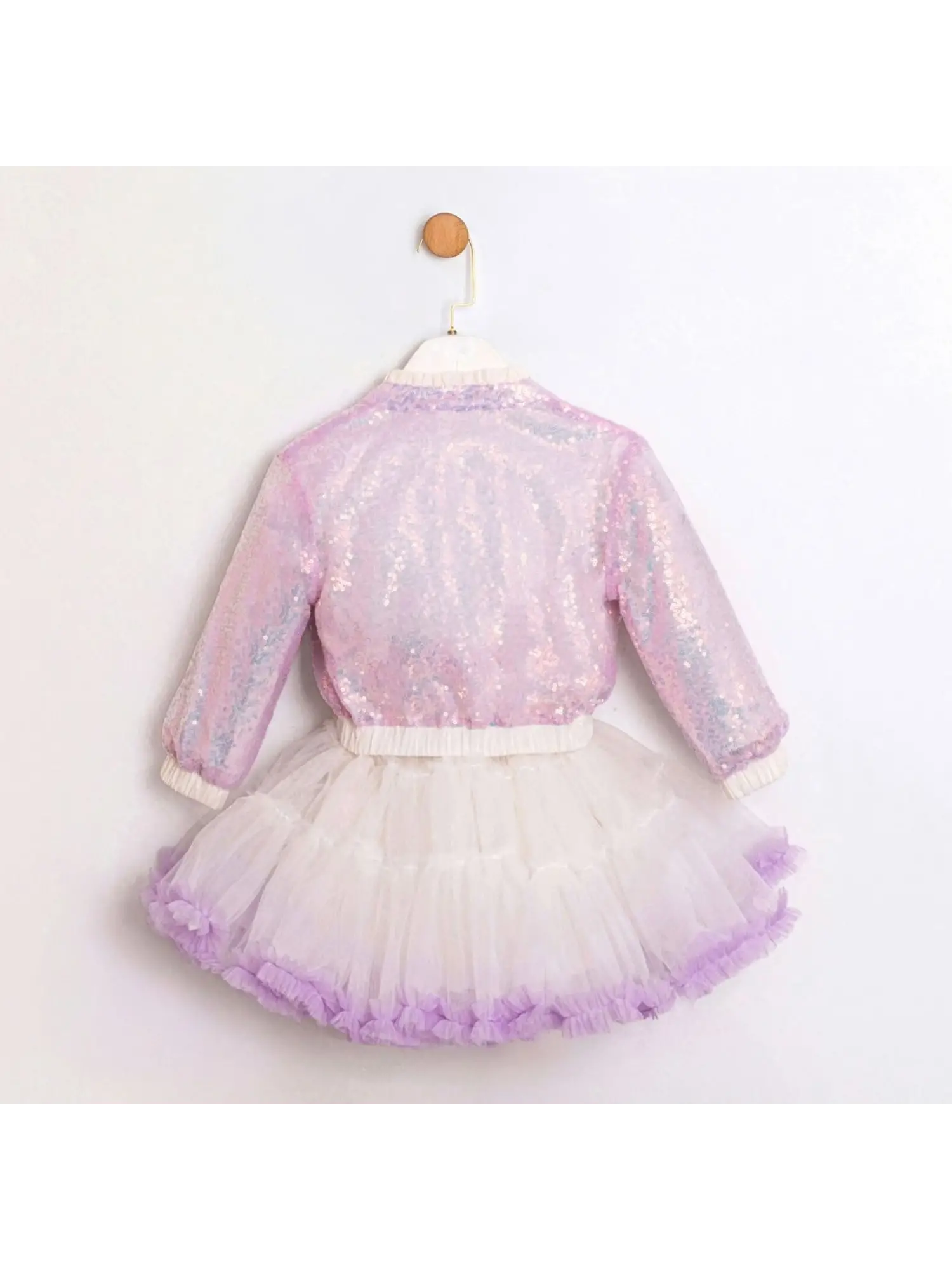 2-5 Yaş Lila Tütülü Pullu Takım