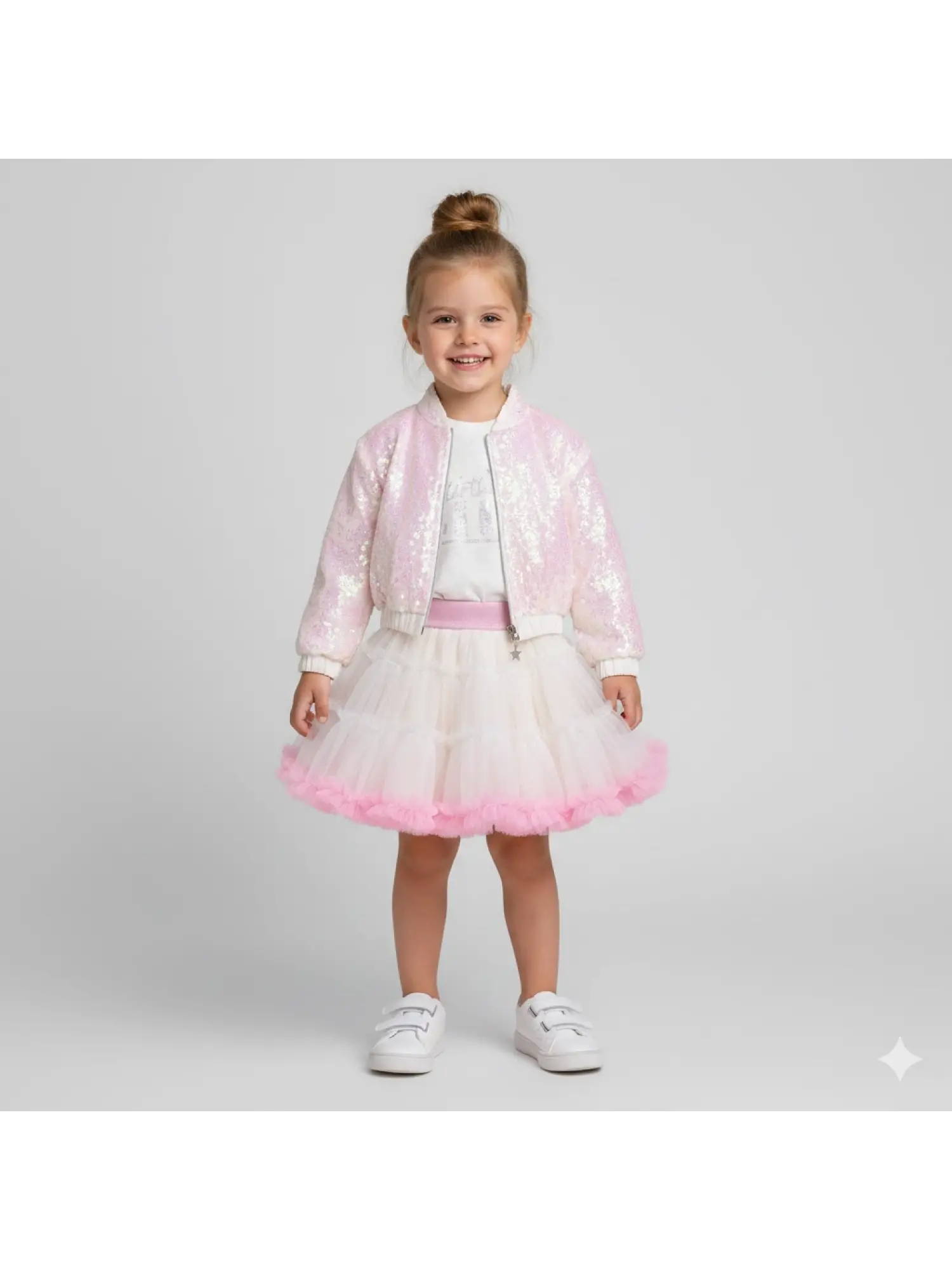 2-5 Yaş Beyaz Tütülü Pullu Takım