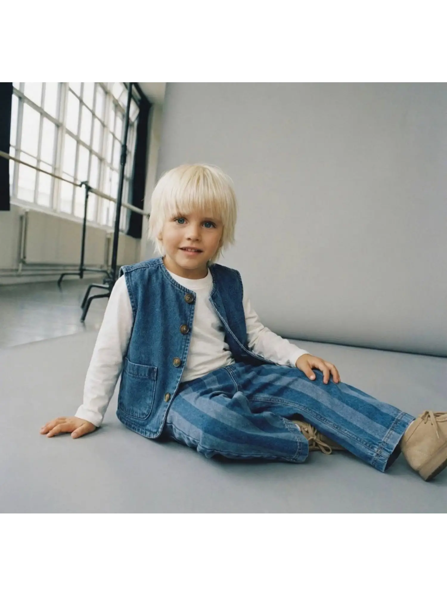 2-7 Yaş Çizgili Kot Pantolon