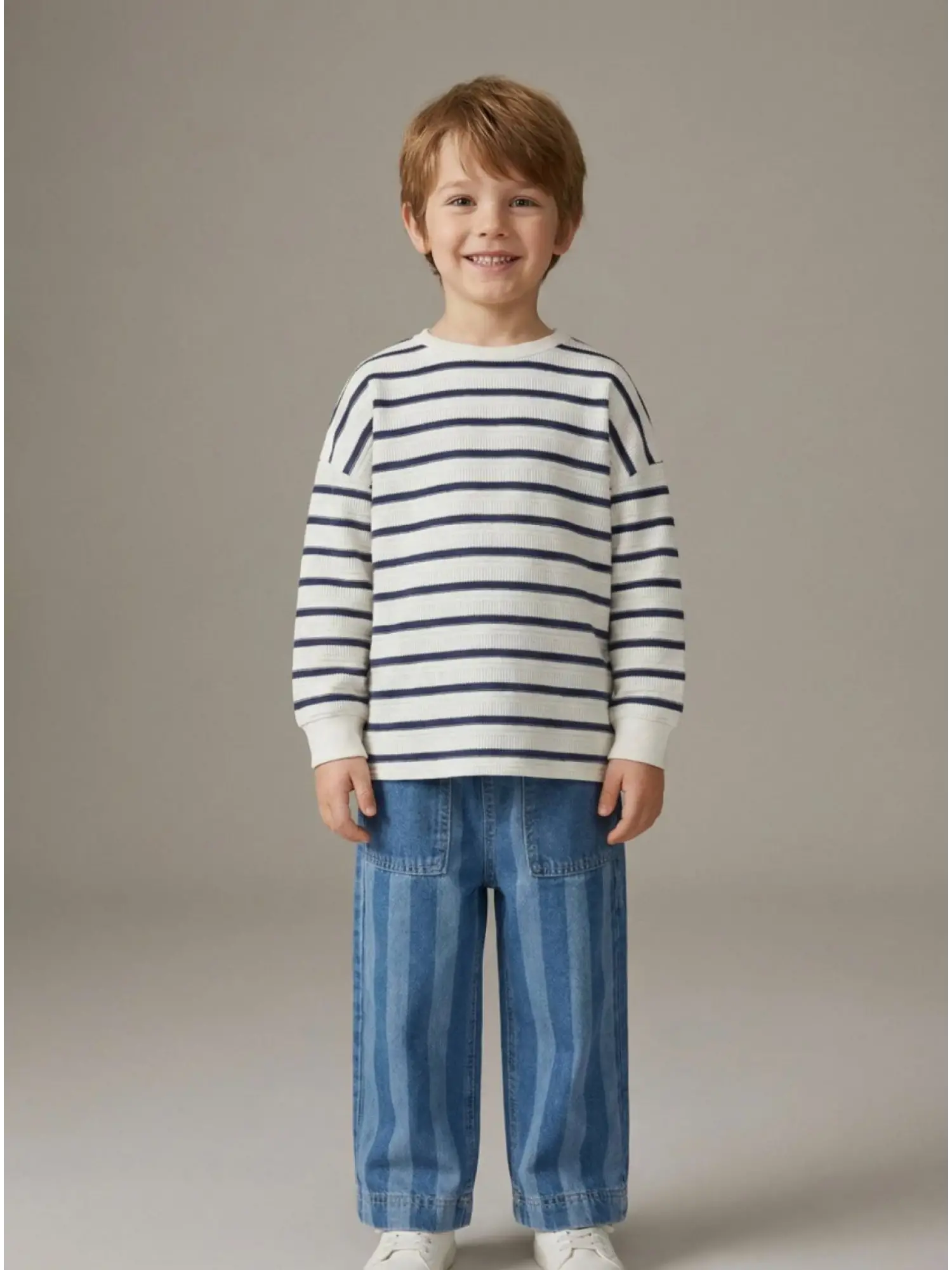 2-7 Yaş çizgili Merserize Kazak