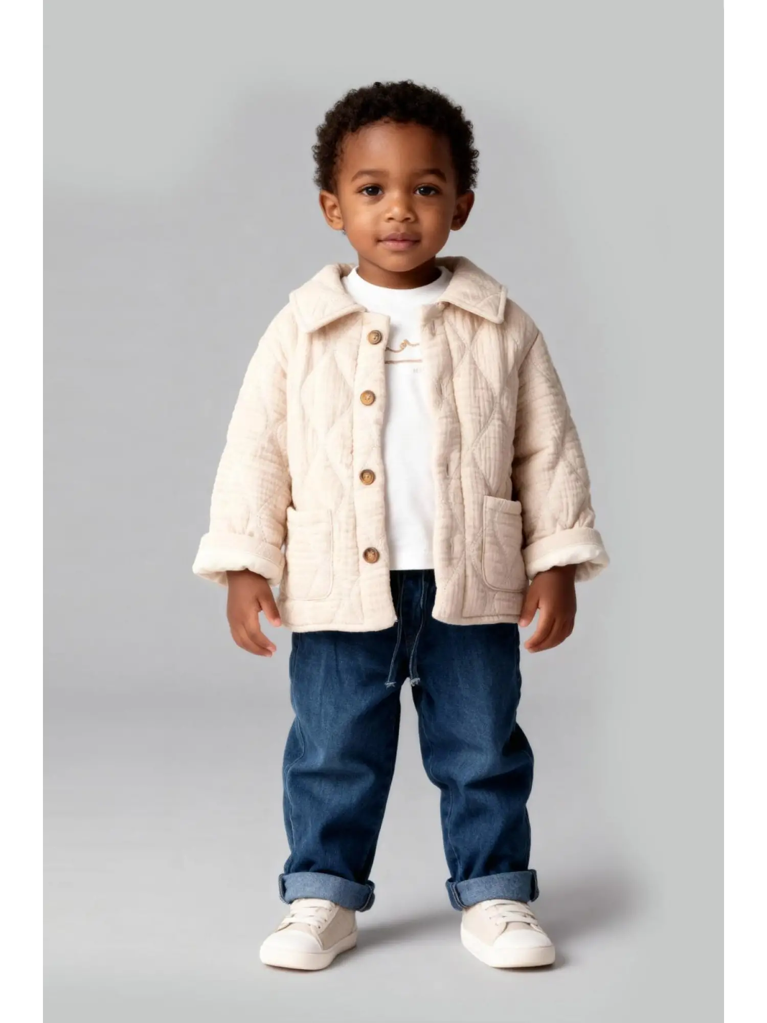 9-36 Ay Krem Ceketli Pantolonlu 3lü Takım