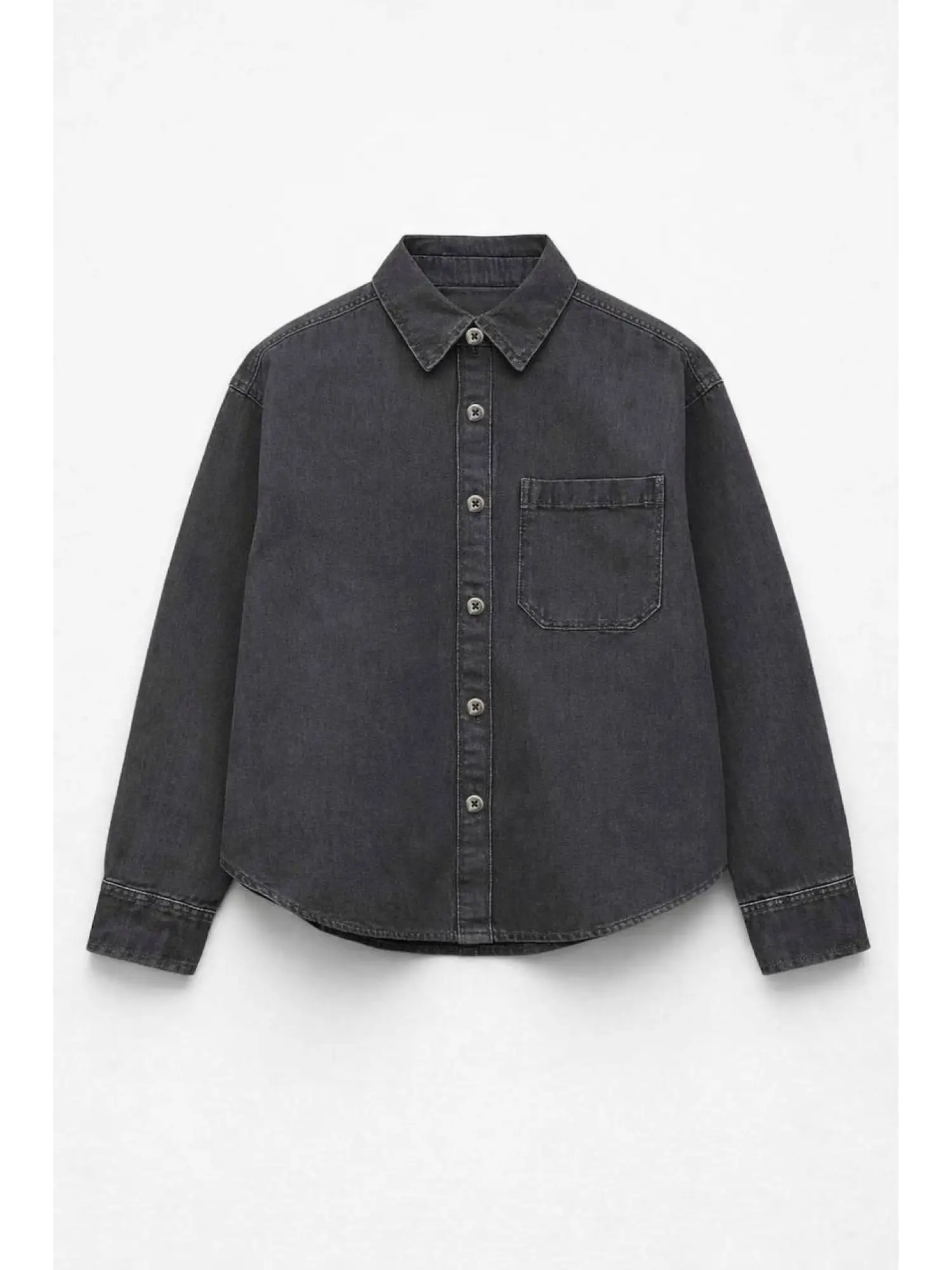 2-7 Yaş Füme Kot Gömlek