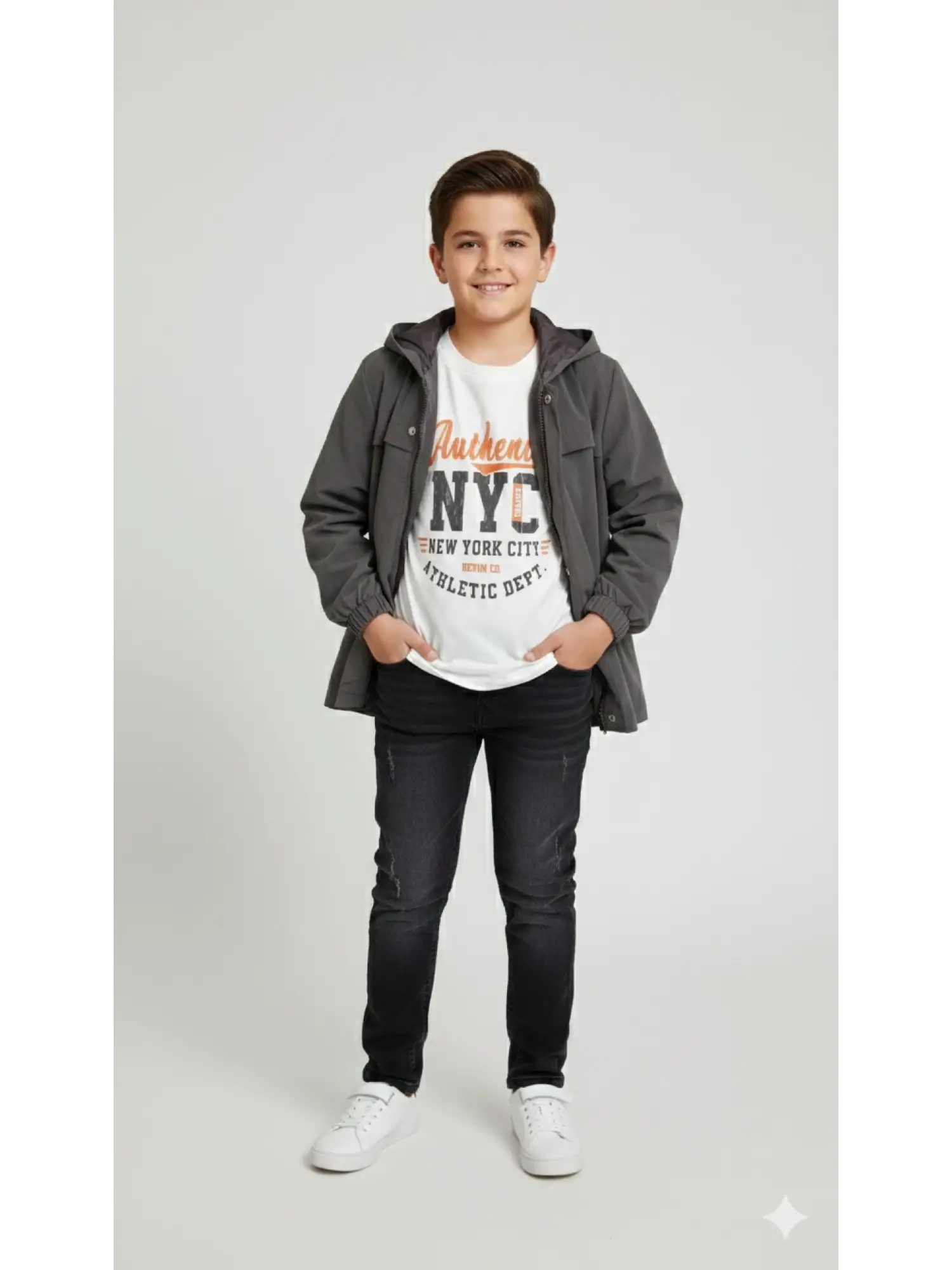 10-14 Yaş Füme Yağmurluk 3lü Takım