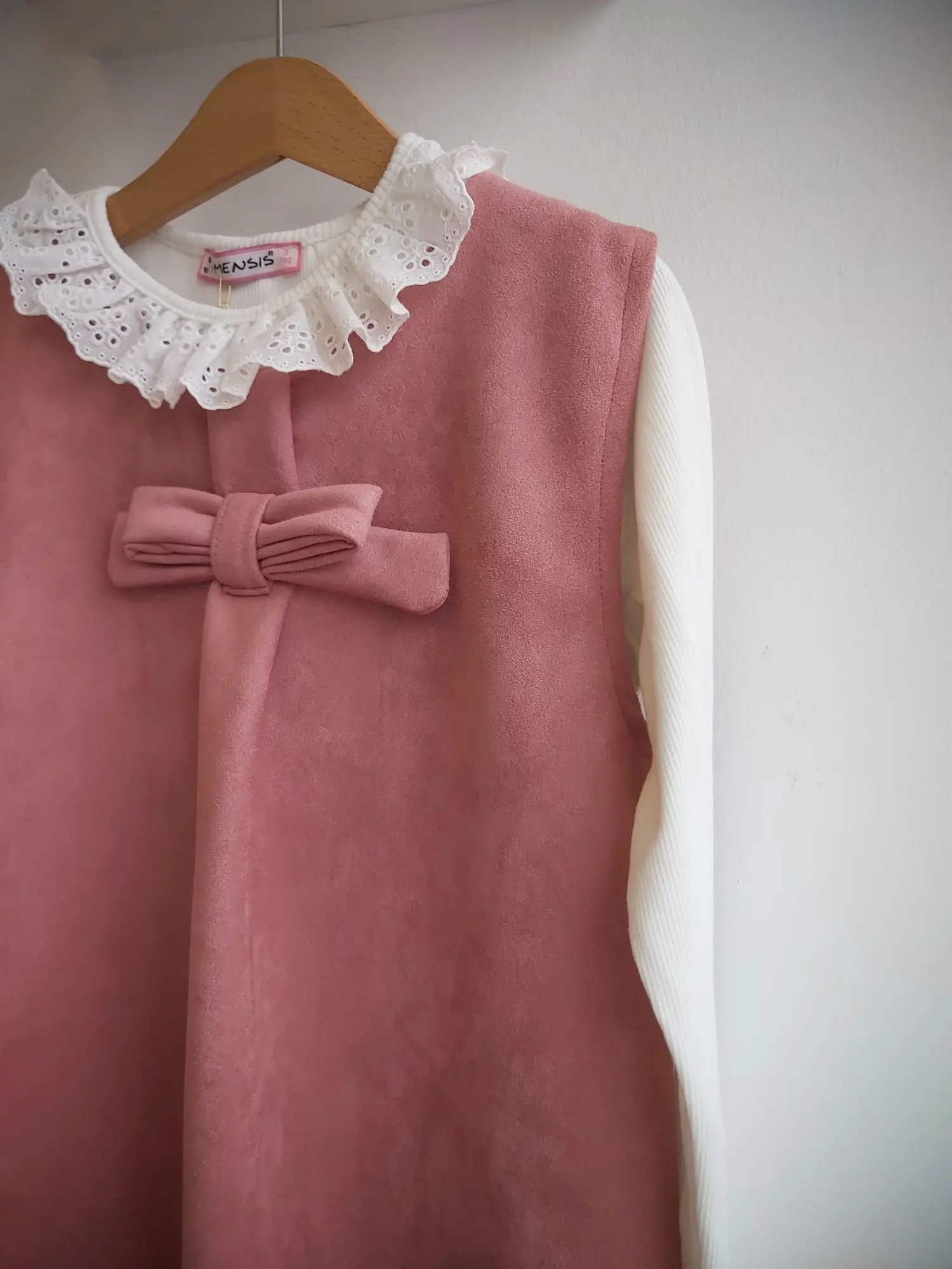 7-11 Yaş Gülkurusu Scuba Fiyonklu Elbise