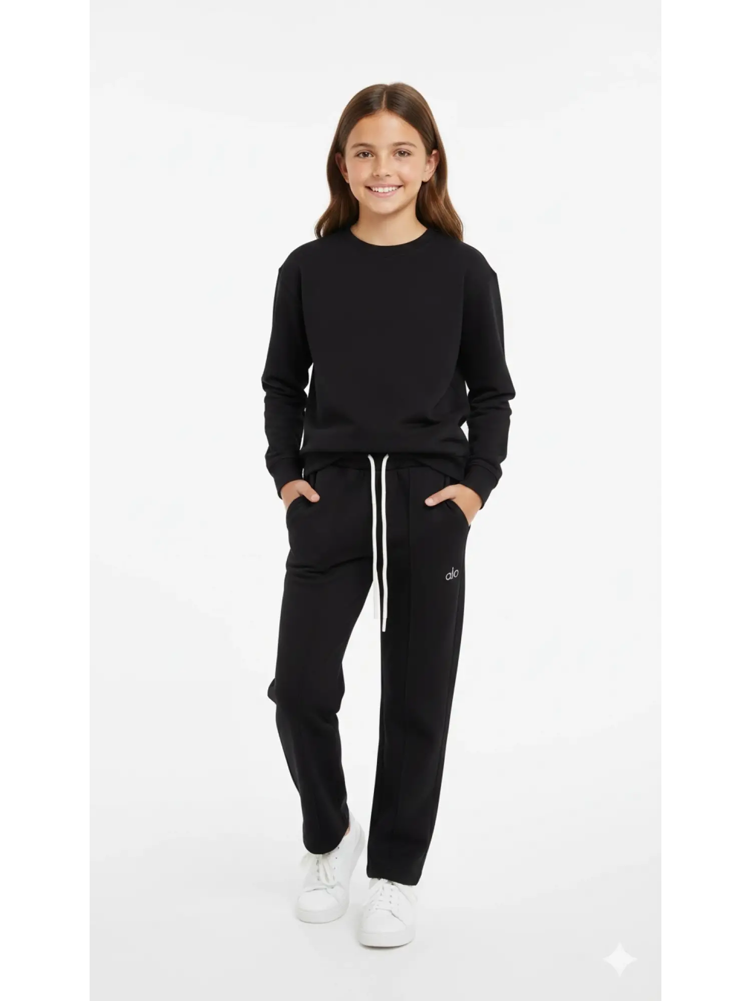 8-12 Yaş Siyah ALO Eşofman Altı