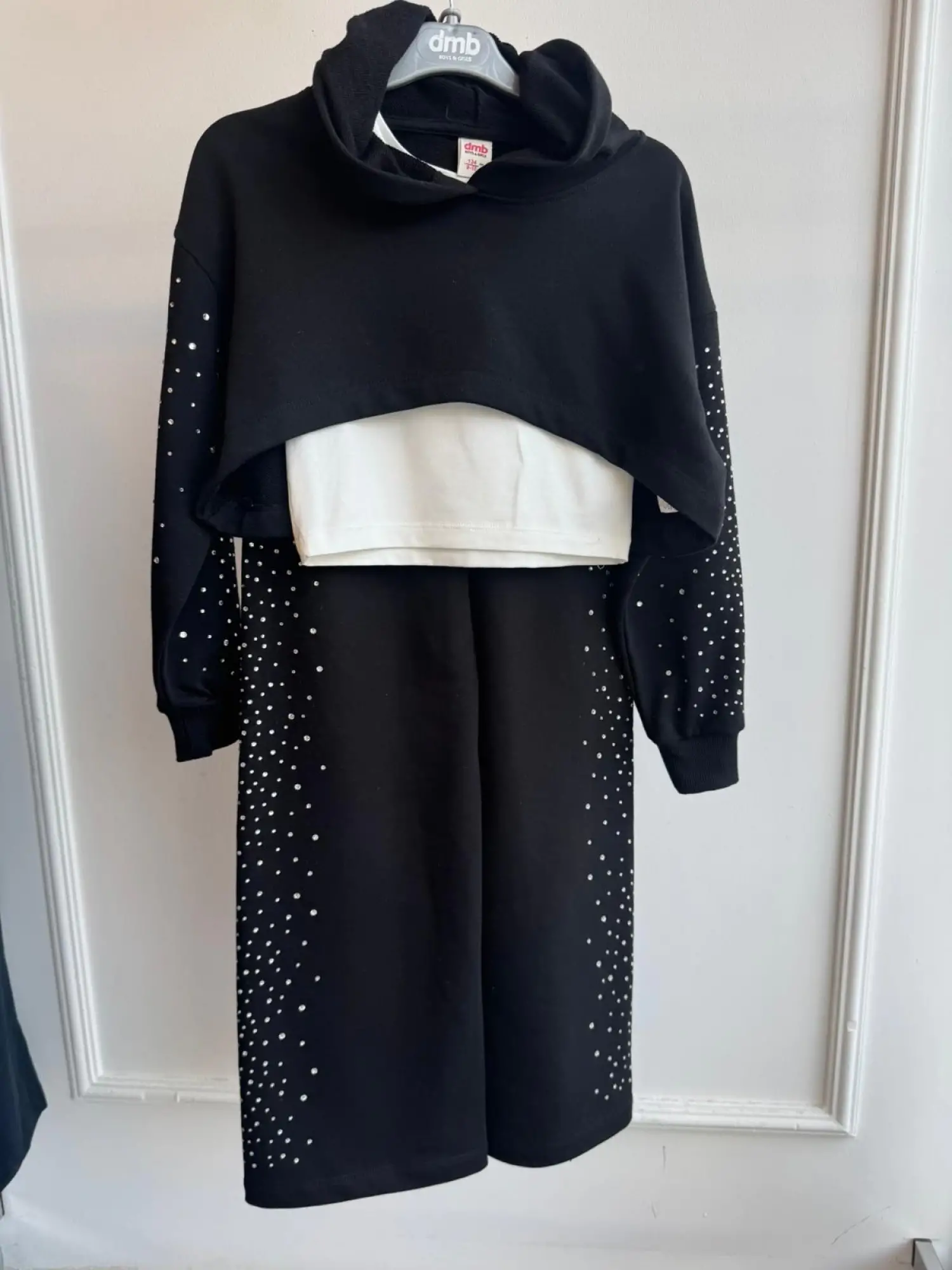 9-14 Yaş Siyah Taşlı 3lü Takım