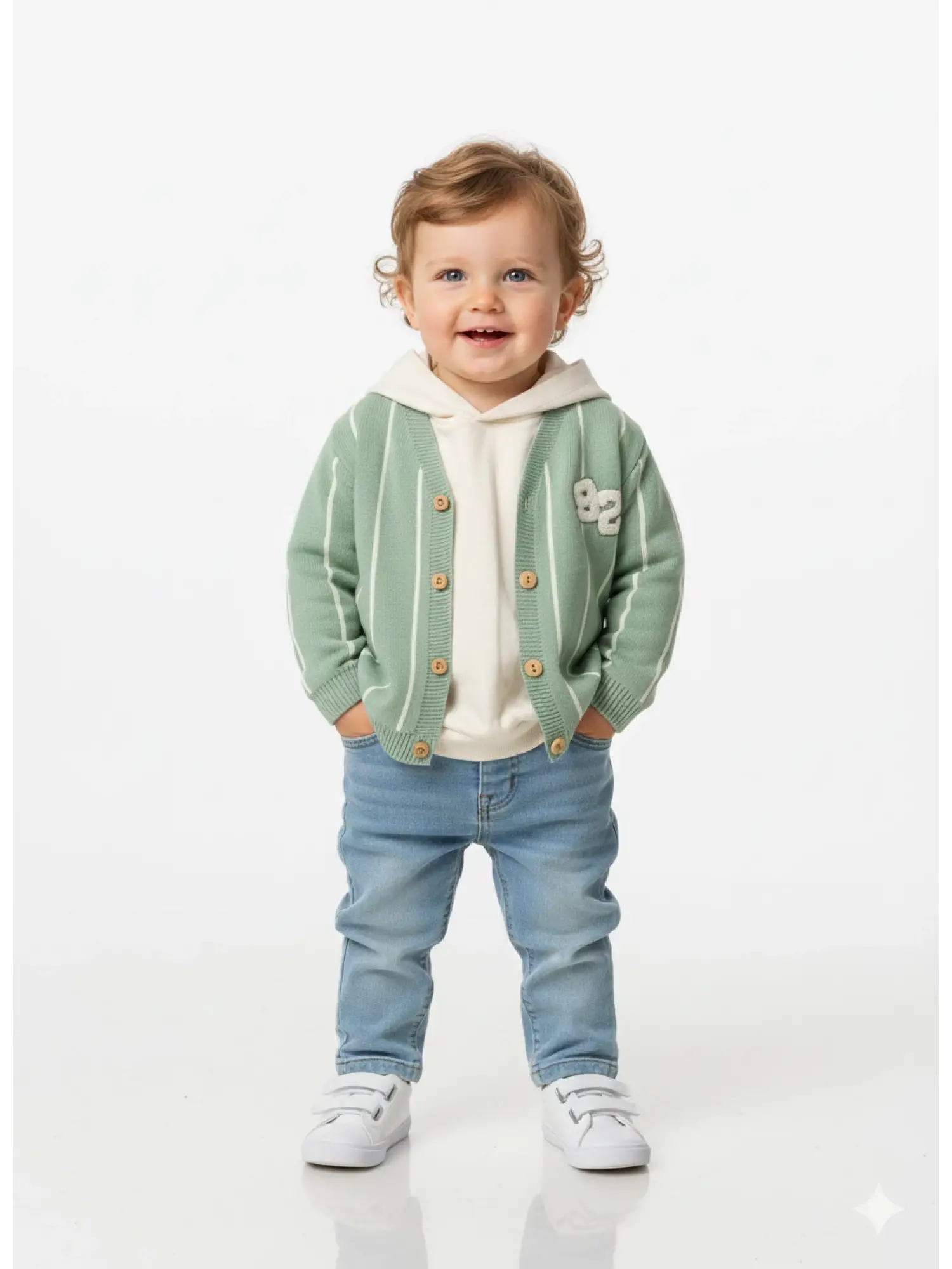 9-24 Ay Yeşil Hırkalı 3lü Takım