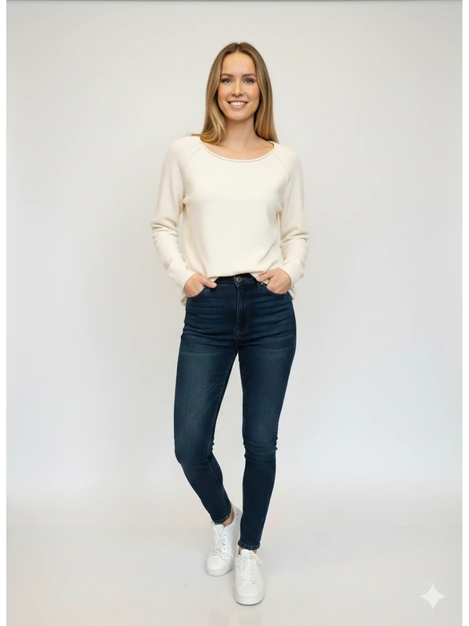 Garson Boy Krem Kayık Yaka Kazak