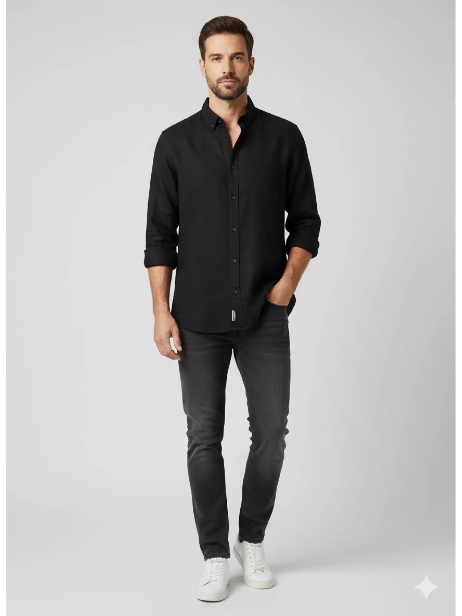 Garson Boy Siyah Gömlek