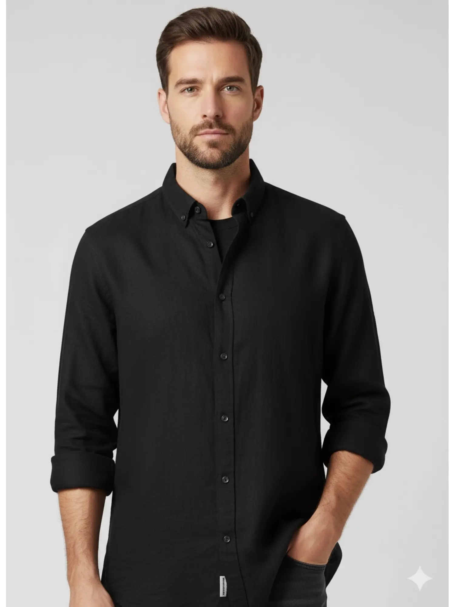 Garson Boy Siyah Gömlek