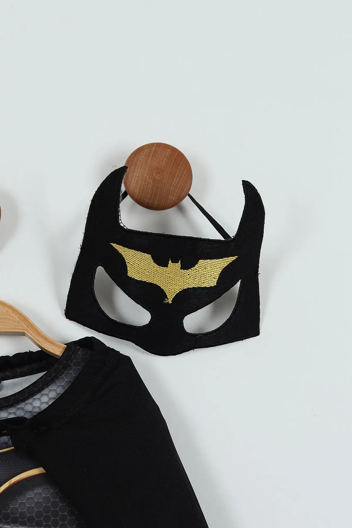 2-8 Yaş Batman Kostüm Maskeli Pelerinli Siyah