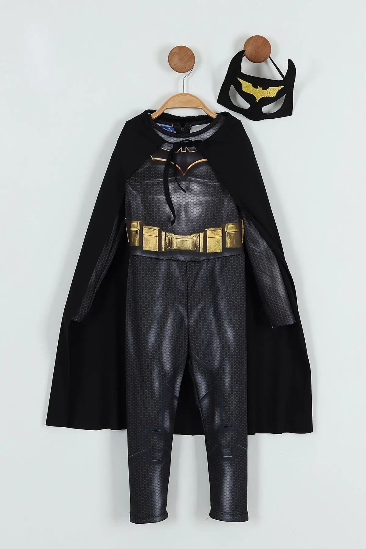 2-8 Yaş Batman Kostüm Maskeli Pelerinli Siyah