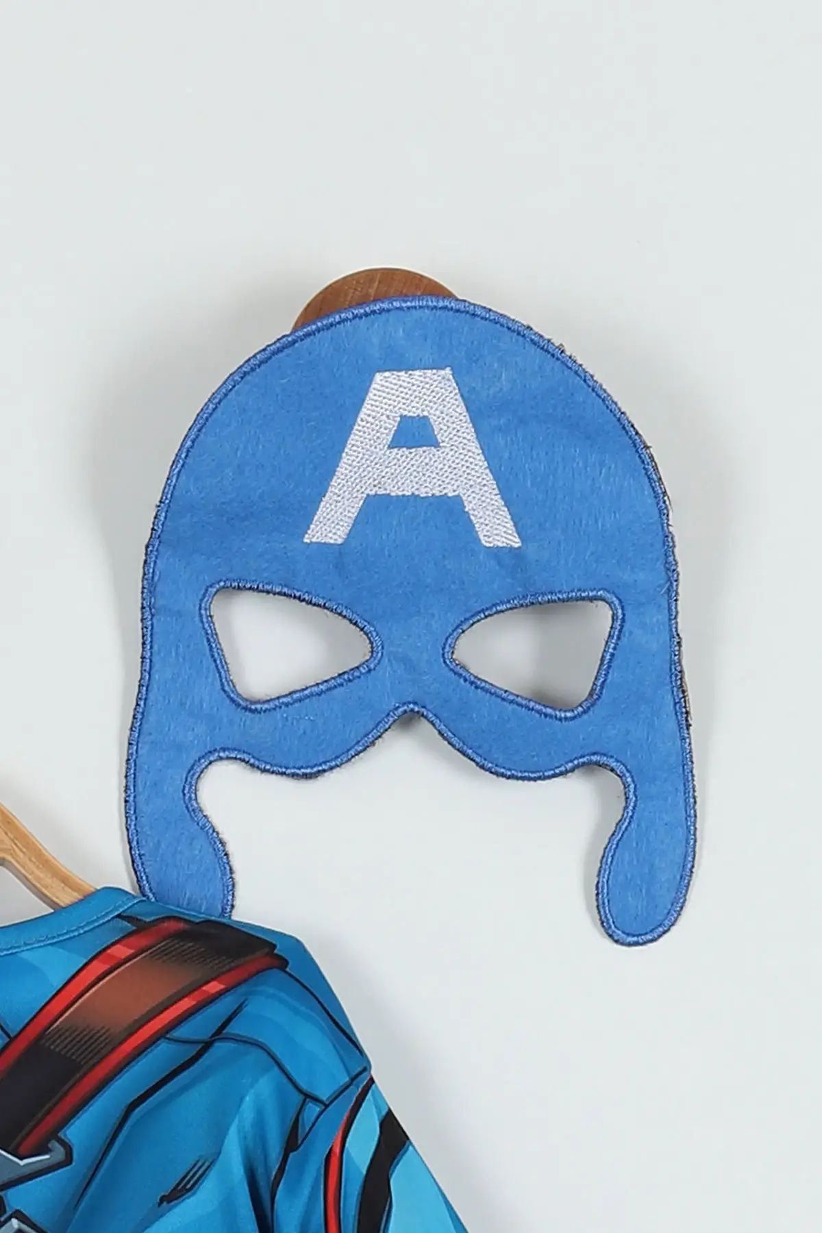 2-8 Yaş Captan America Kostüm Maskeli