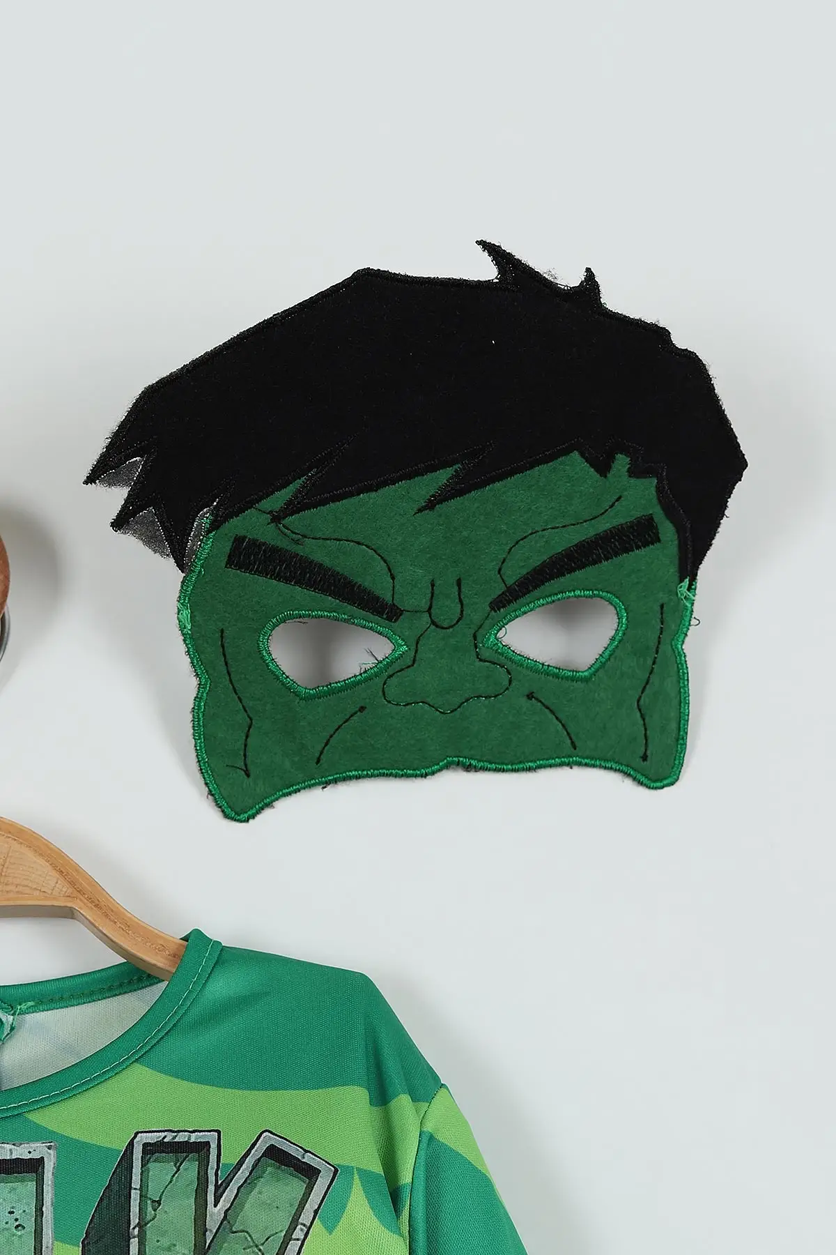2-8 Yaş Hulk Kostüm Maskeli