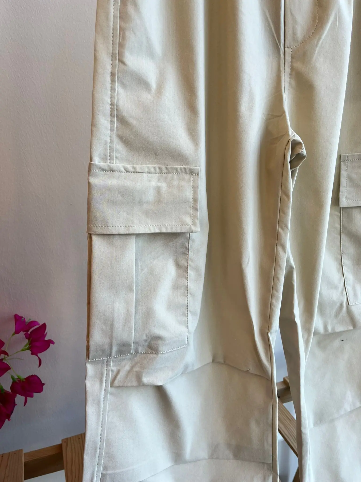 4-9 Yaş Bej Paraşüt Pantolon