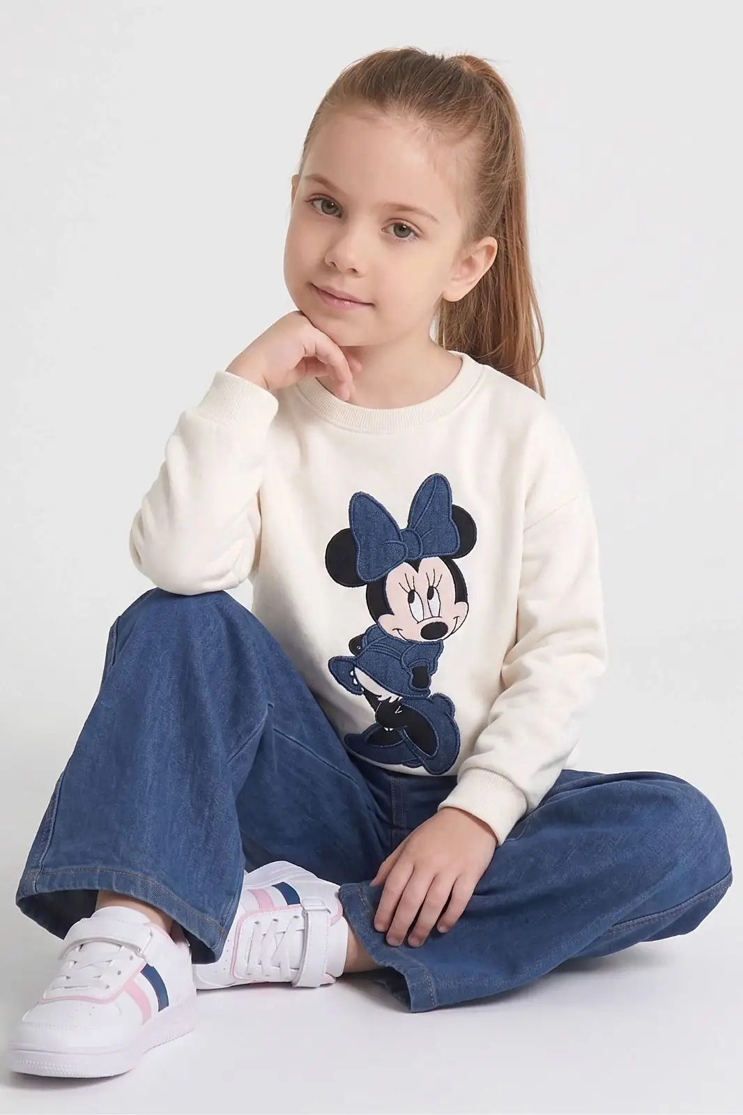 4-9 Yaş Kot Pantolonlu Minnie 2li Takım