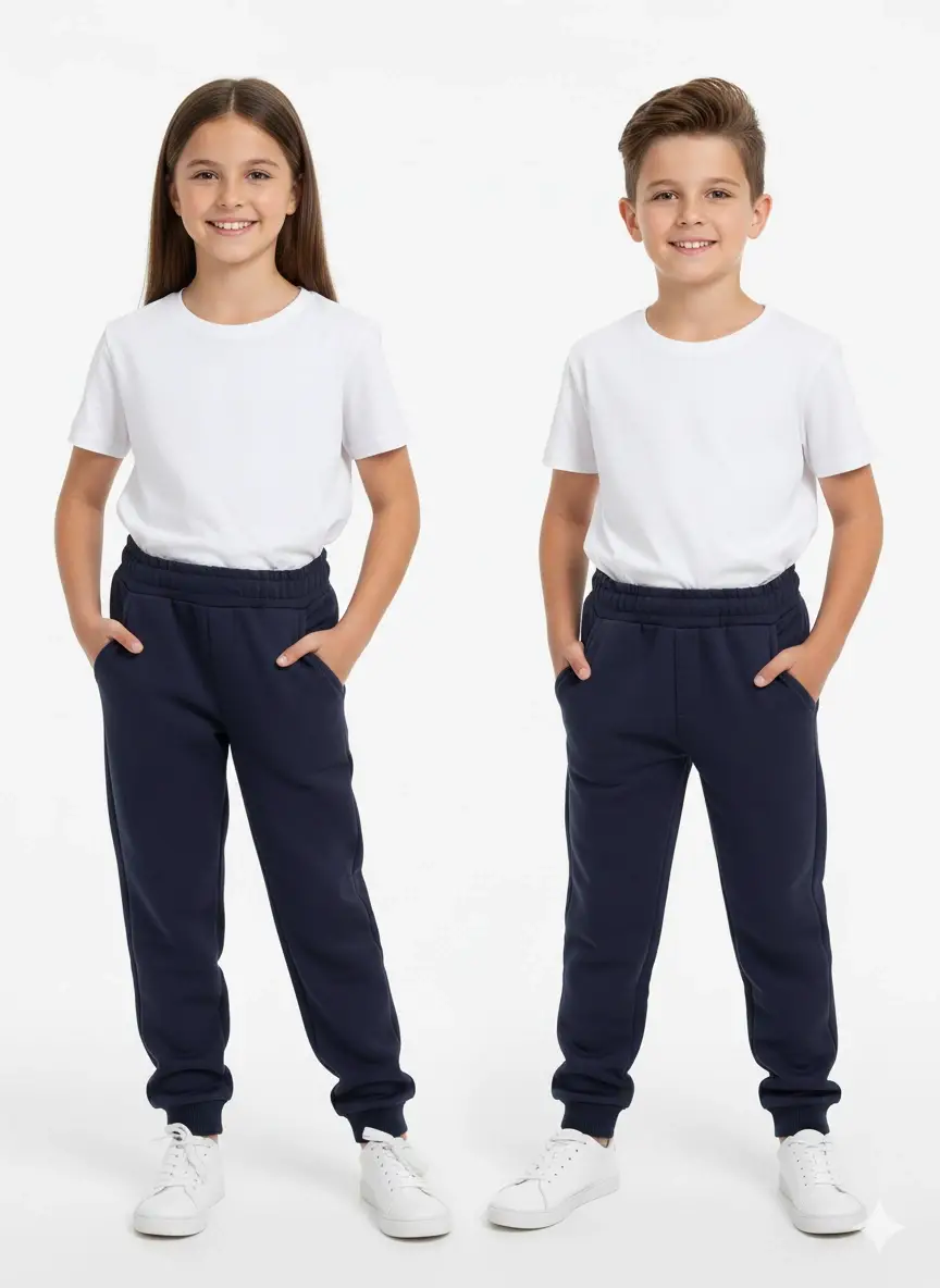 5-14 Yaş Lastikli Lacivert Eşofman Altı