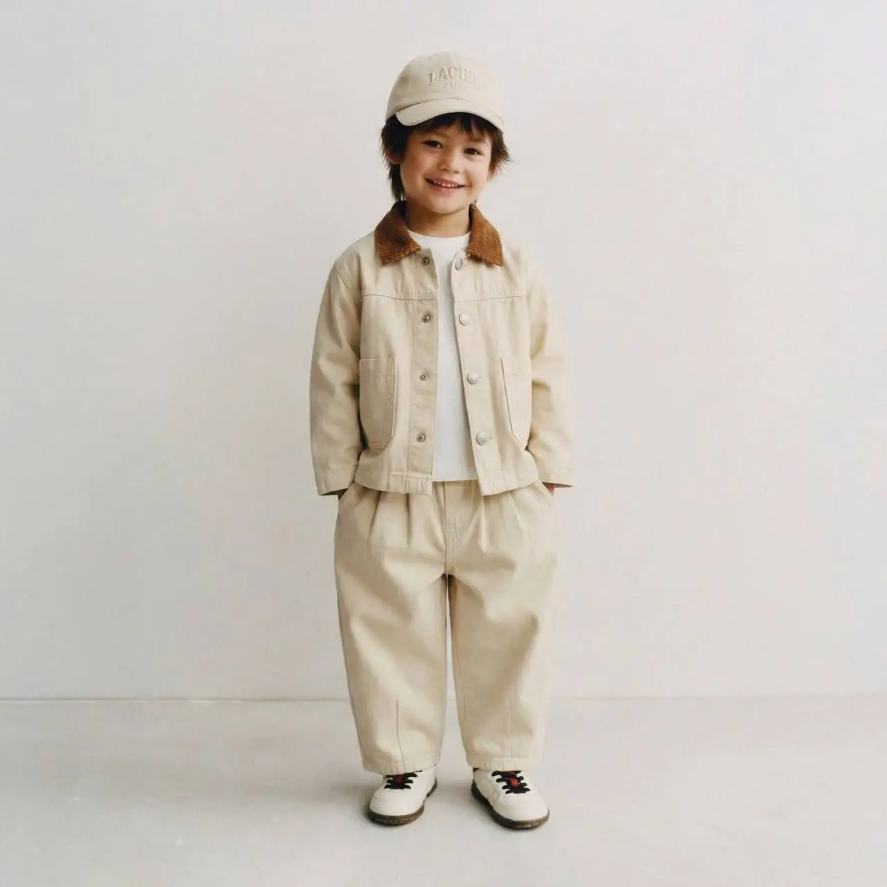 2-7 Yaş Bej Balon Pantolon