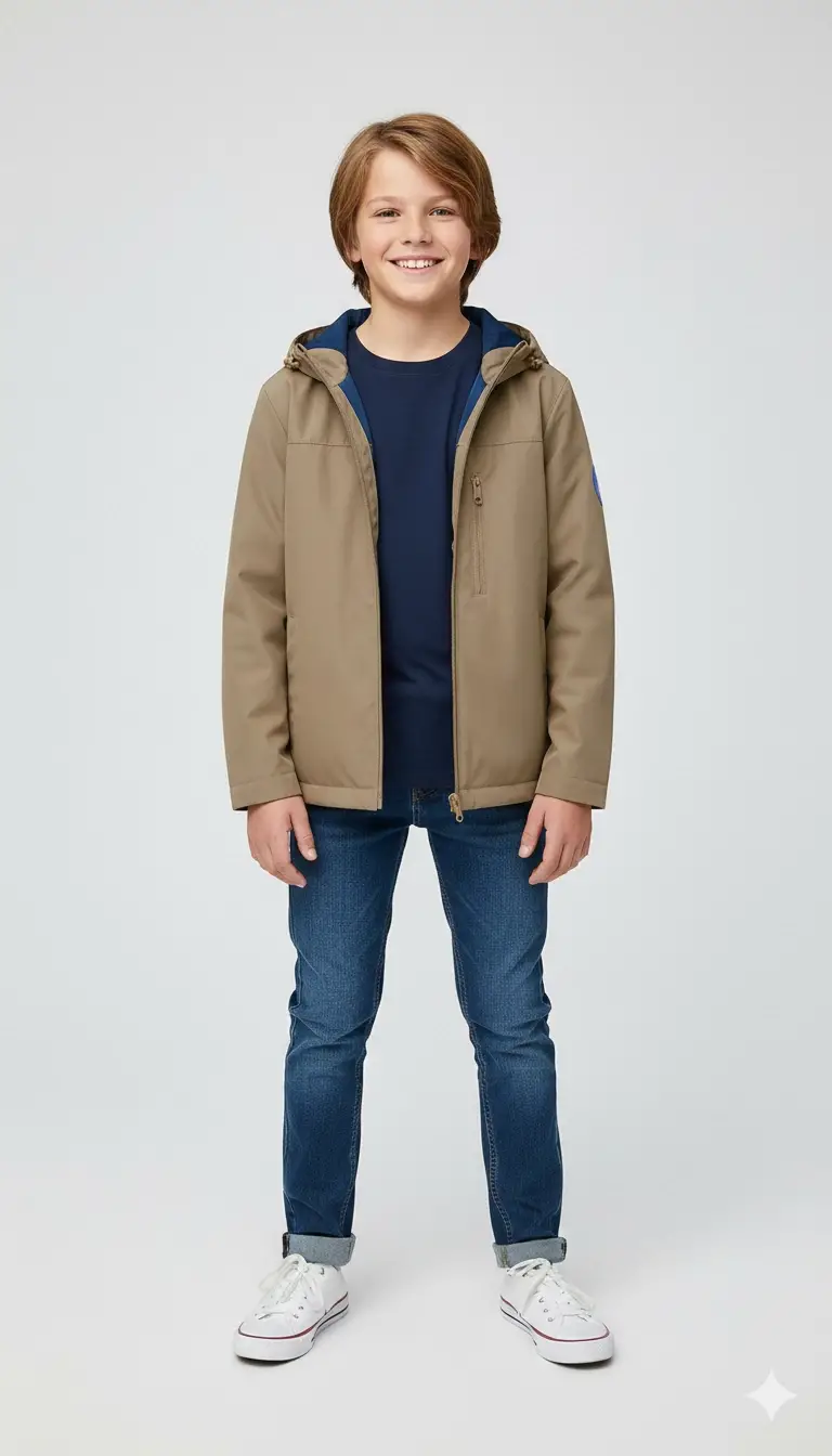 7-16 Yaş Camel Yağmurluk