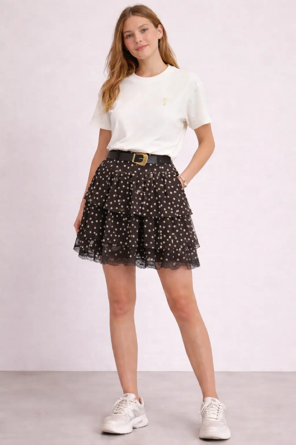 Garson Boy Ekru Kalp Baskılı Tişört