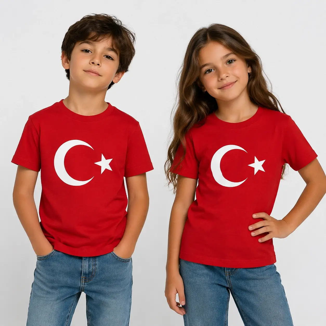 5-16 Yaş Türk Bayraklı Tişört