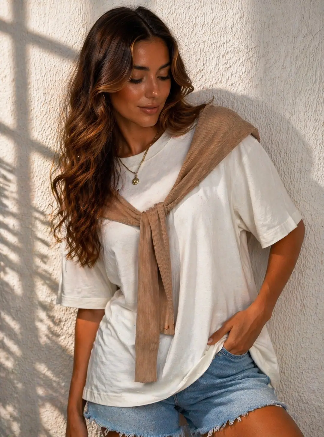 Garson Boy Omuzdan Bağlamalı Tshirt