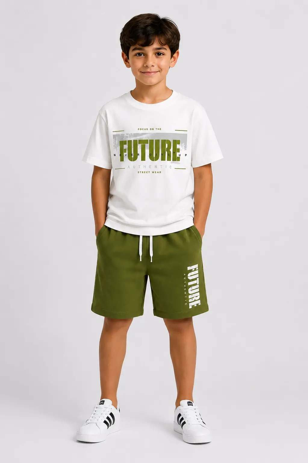 8-14 Yaş Yeşil Future Şortlu Takım