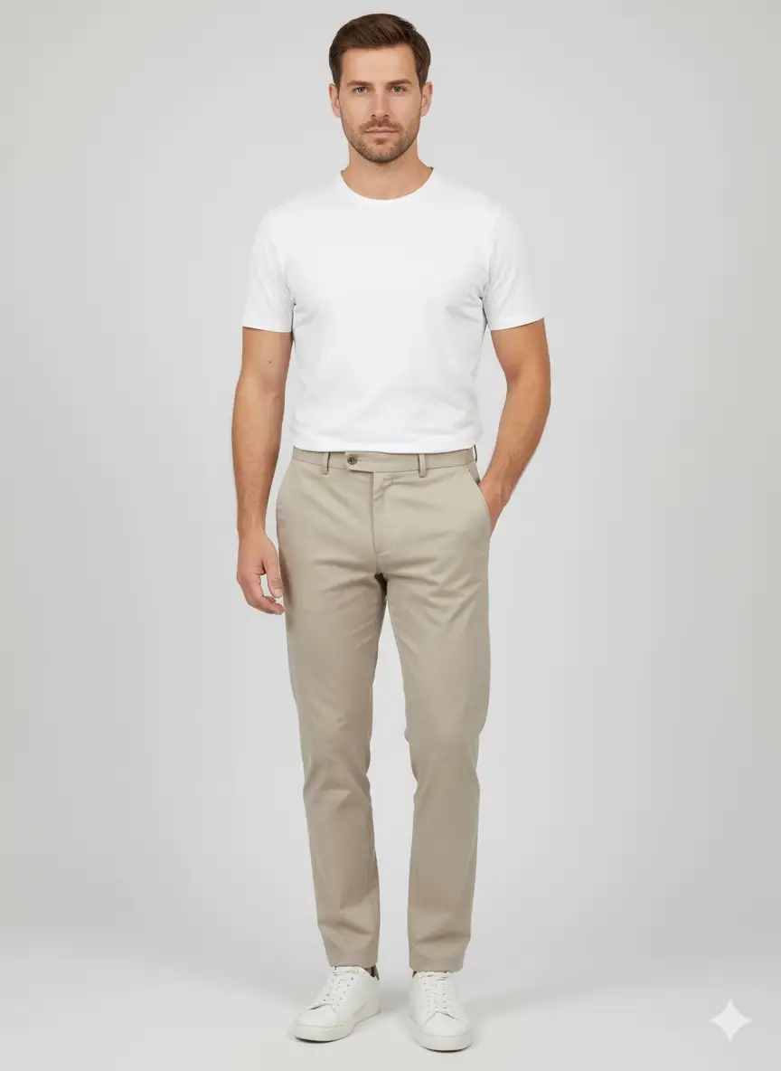 Garson Boy Bej Slim Fit Pantolon