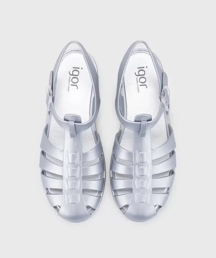 İgor Biarritz Metal Sandalet S10346 BB340 Platin/Gri