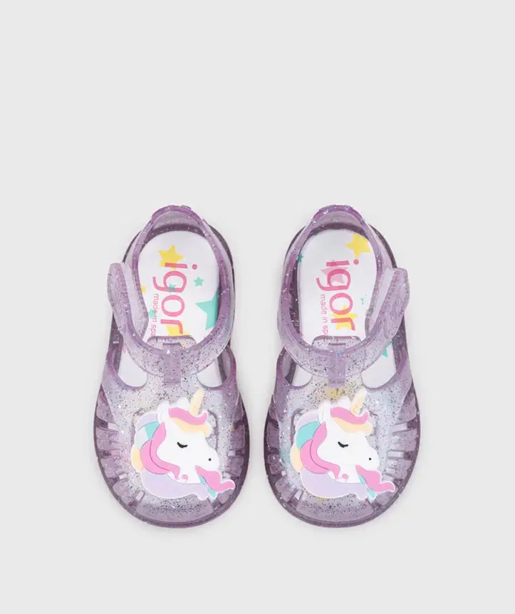 İgor Tobby Unicornio Sandalet / S10341 -352 Şeffaf Mor