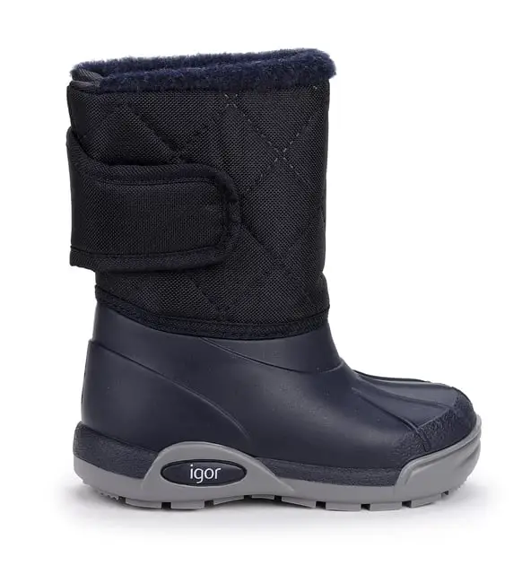 Igor W10209 Topo Nylon Çocuk Kürklü Lacivert Bot