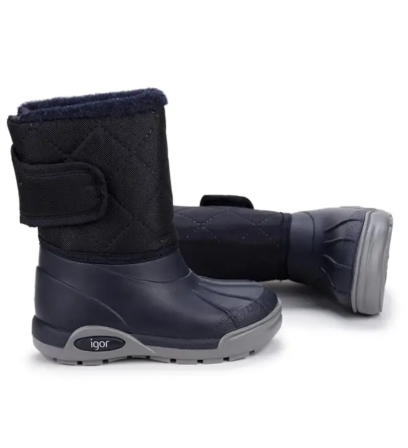 Igor W10209 Topo Nylon Çocuk Kürklü Lacivert Bot