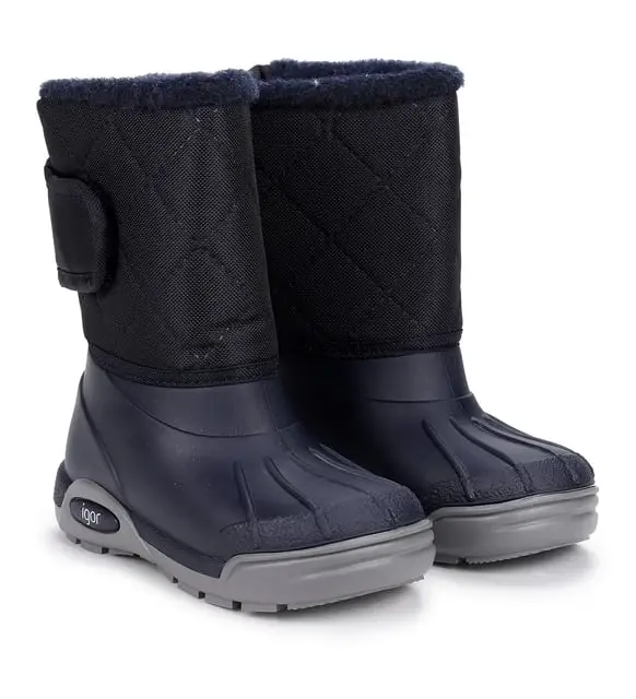 Igor W10209 Topo Nylon Çocuk Kürklü Lacivert Bot