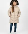 12-16 Yaş Krem Kürklü Şişme Mont