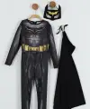 2-8 Yaş Batman Kostüm Maskeli Pelerinli Siyah