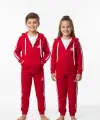 2-8 Yaş Kırmızı Adidas Kapşonlu Takım