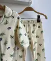 3-12 Ay Unisex Yaprak Desen Pijama Takımı