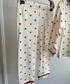 6-18 Ay Kırmızı Kalp Baskılı Pijama Takımı