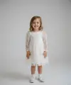 2-8 Yaş Beyaz Dantel Elbise