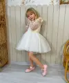 2-8 Yaş Tüllü Benekli Elbise