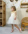 2-8 Yaş Tüllü Benekli Elbise