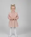2-5 Yaş Pembe Kareli Gömlekli Salopet Elbise