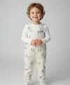 1-4 Yaş Panda Baskılı Ekru Salopet
