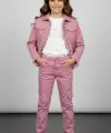 9-14 Yaş Pembe Cep Detaylı 3lü Takım