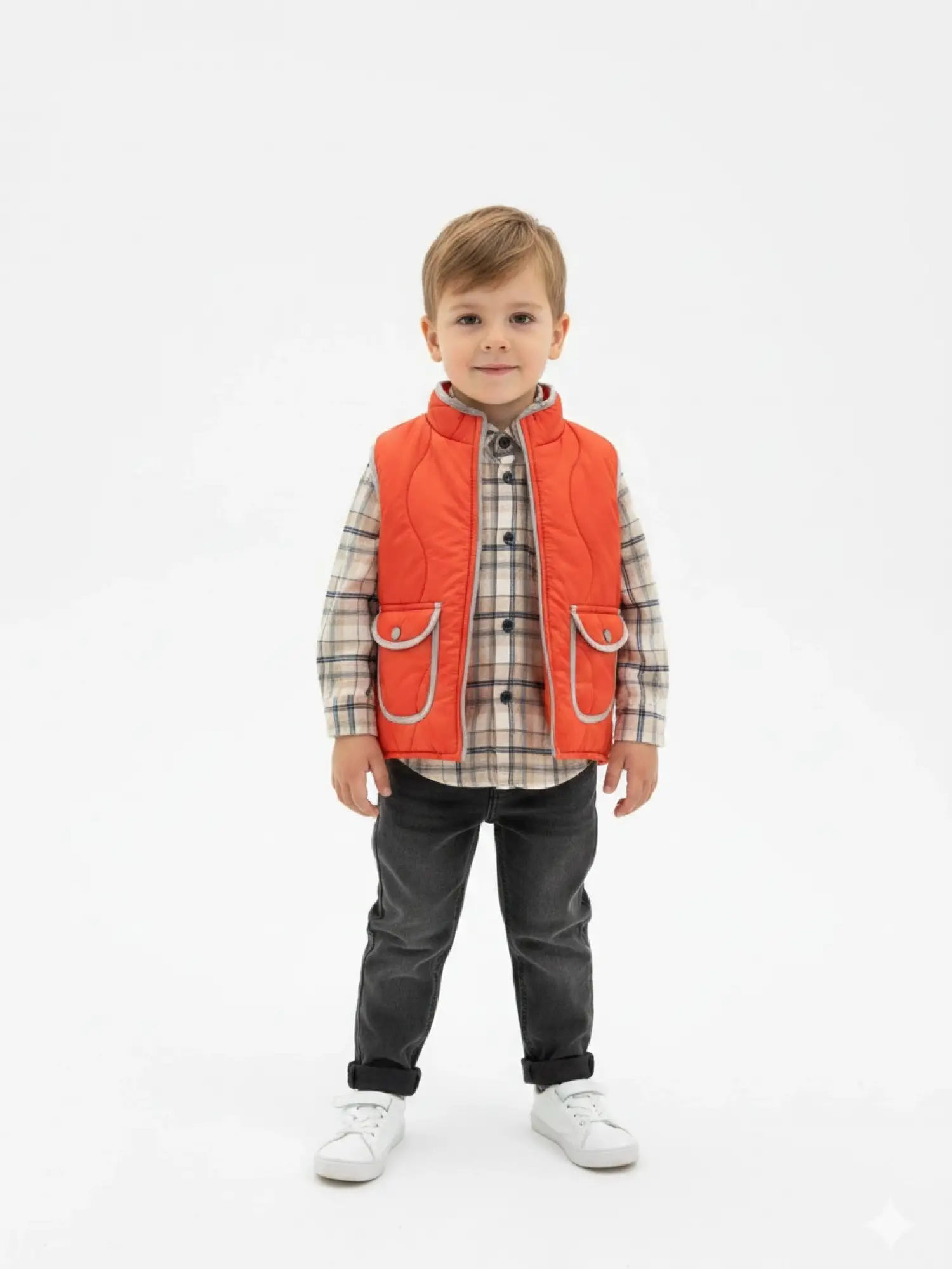 2-5 Yaş Yelekli Gömlekli 3lü Takım