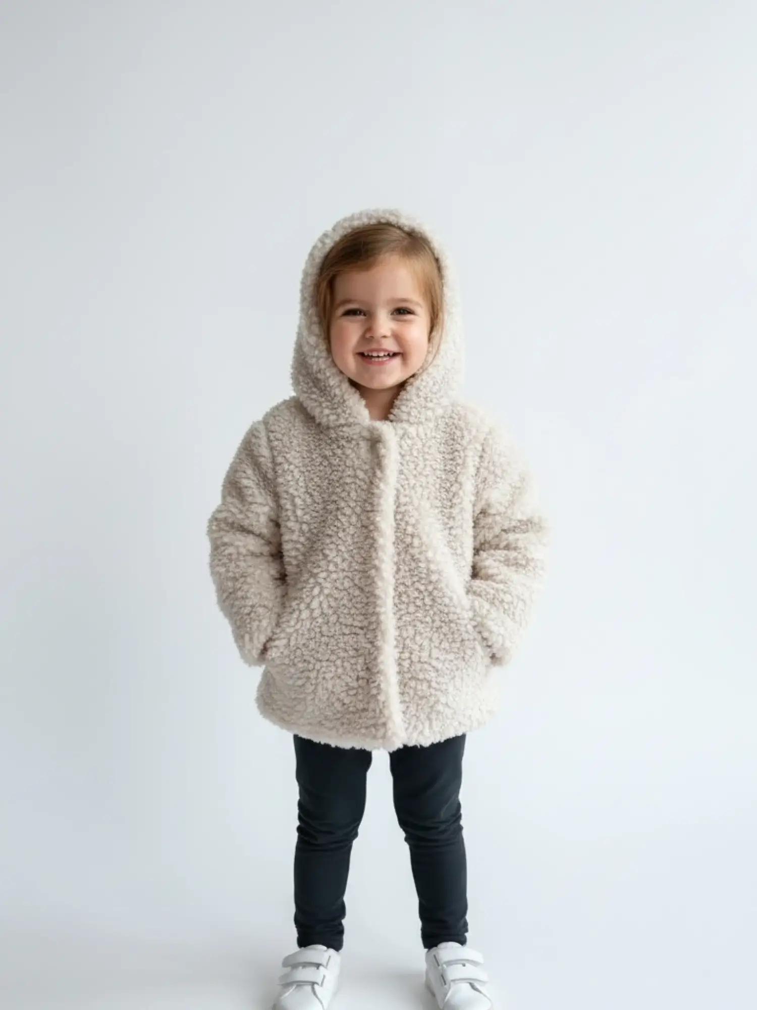 2-6 Yaş Bej Bukle Mont