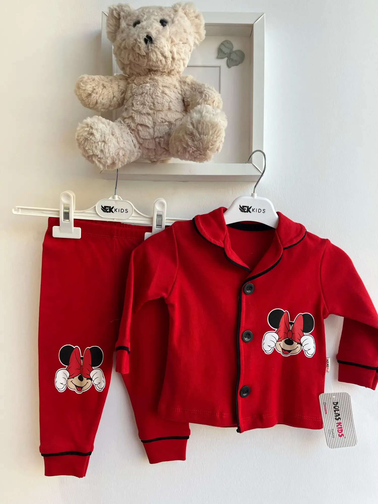 2-6 Yaş Kırmızı Mickey Pijama Takımı