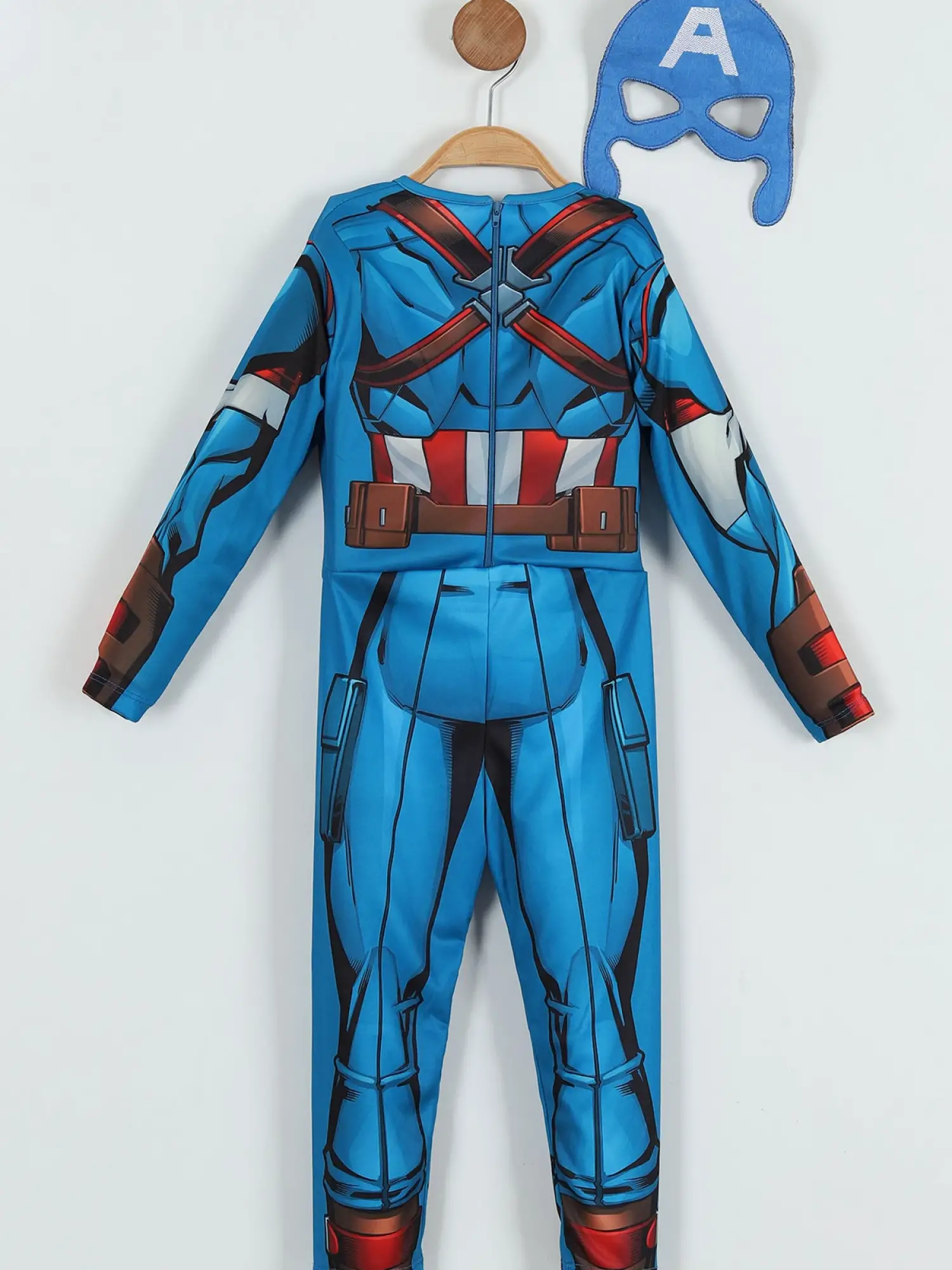 2-8 Yaş Captan America Kostüm Maskeli