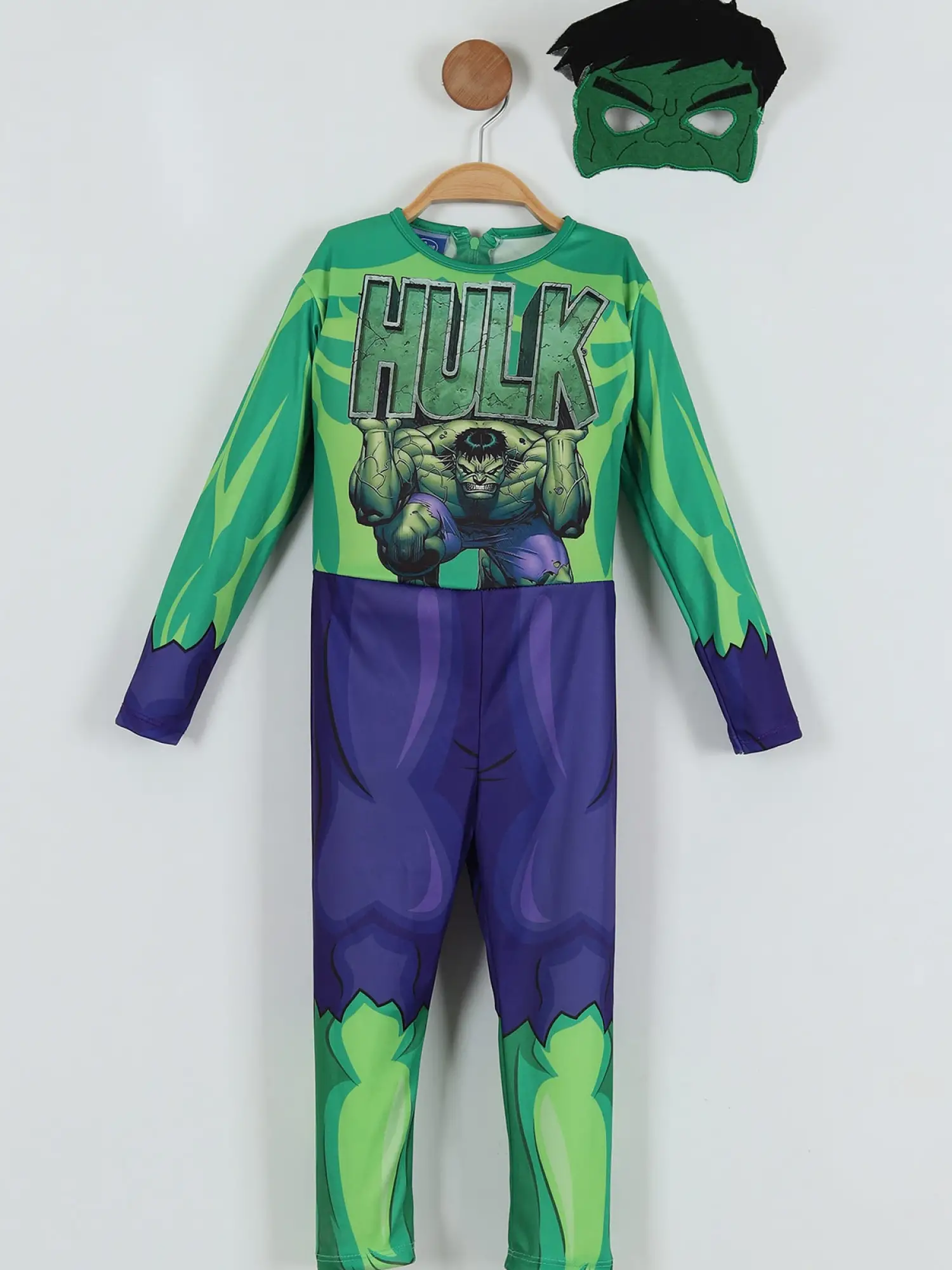 2-8 Yaş Hulk Kostüm Maskeli
